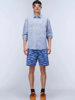 Napapijri Herren Langarmhemd - G-ELIOR LS in blau weiß