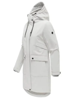 Navahoo Damen Softshellmantel - Morgennebel 14 in ecru