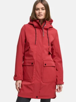 Navahoo Damen Softshellmantel - Morgennebel 14 in rot