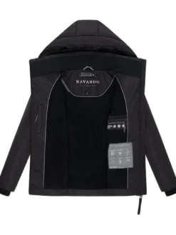 Navahoo Damen Winterjacke - Flüsterfee 14 in schwarz