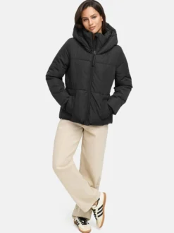 Navahoo Damen Winterjacke - Flüsterfee 14 in schwarz