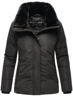 Navahoo Damen Winterjacke - Frostii XIV in schwarz
