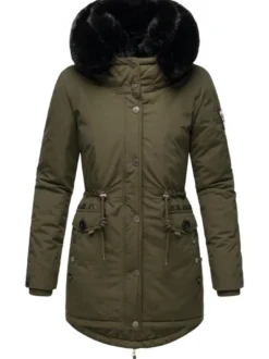 Navahoo Damen Wintermantel - Sweety Deluxe in oliv