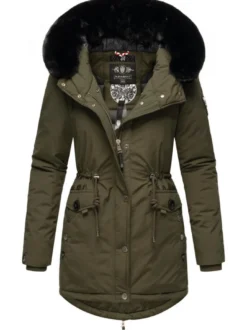 Navahoo Damen Wintermantel - Sweety Deluxe in oliv