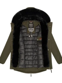 Navahoo Damen Wintermantel - Sweety Deluxe in oliv