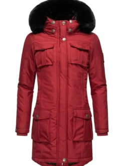 Navahoo Damen Wintermantel - Tiniis in rot