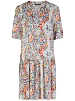 Navigazione Damen Kleid in mehrfarbig - Länge: knielang