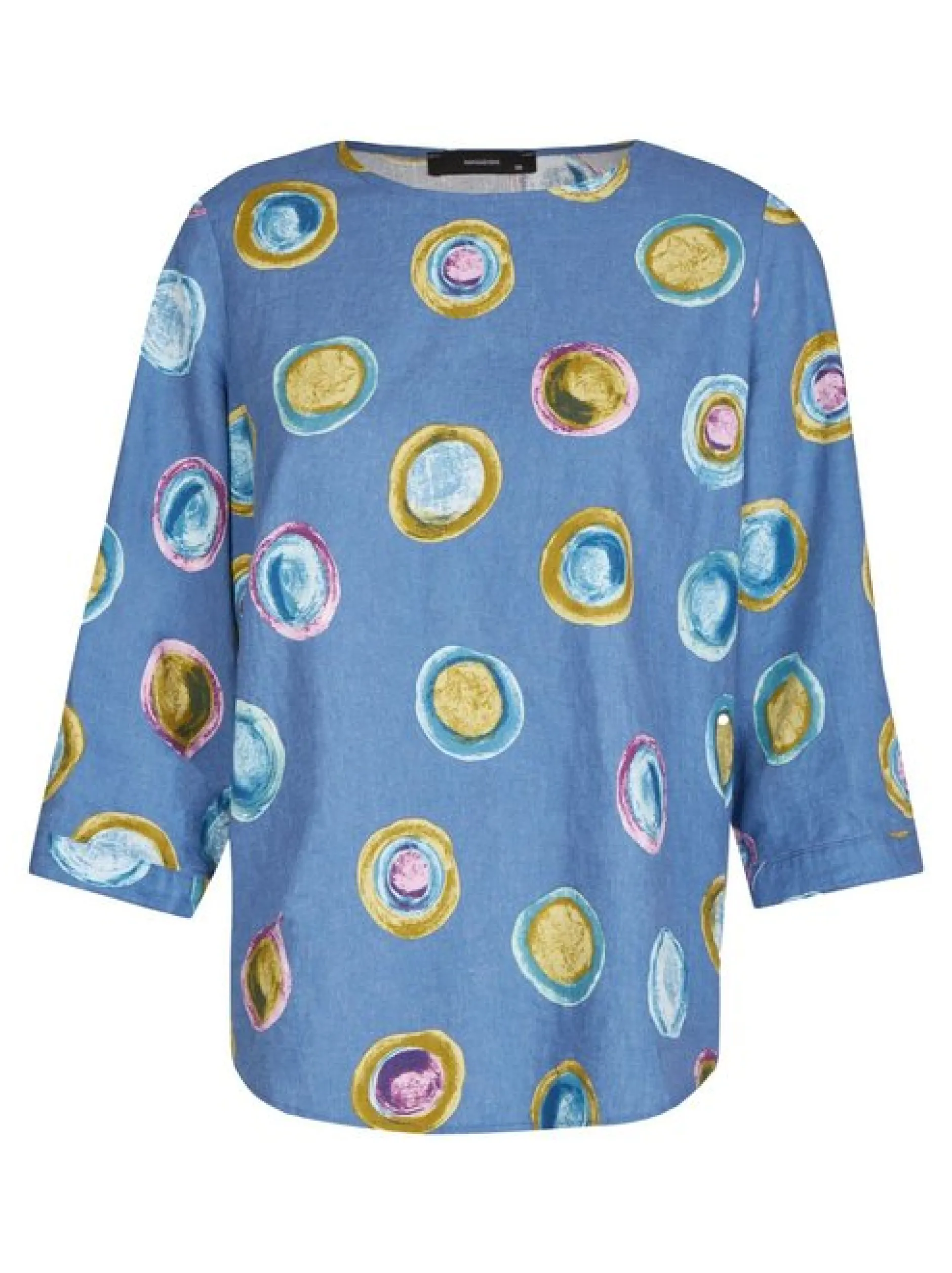 Navigazione Damen Leinentunika in blau - Ärmel: 3/4 Arm