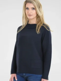 Navigazione Damen Pullover in blau - Ärmel: langarm