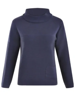 Navigazione Damen Pullover in blau - Ärmel: langarm