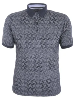 Navigazione Herren Poloshirt in blau - Ärmel: kurzarm