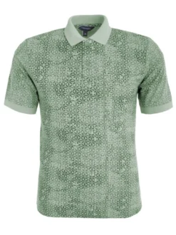 Navigazione Herren Poloshirt in grün - Ärmel: kurzarm
