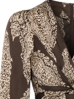 Neo Noir Damen Blusenshirt - Rista Paisley in schoko beige