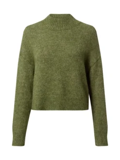 Neo Noir Damen Strickpullover mit Woll-Anteil - Paulina in oliv