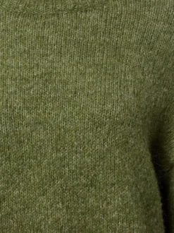 Neo Noir Damen Strickpullover mit Woll-Anteil - Paulina in oliv