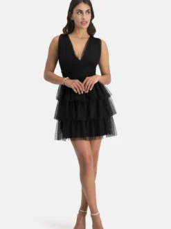Nicowa Damen Tüllkleid - STELLOWA in schwarz