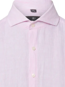 Nils Sundström Herren Leinenhemd in rosa