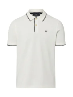 Nils Sundström Herren Poloshirt in weiß - Ärmel: kurzarm