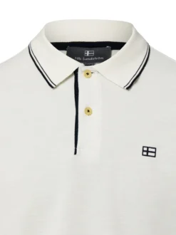 Nils Sundström Herren Poloshirt in weiß - Ärmel: kurzarm