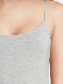 Nina von C. Damen Spaghetti Top - 2er Pack Light & Easy in grau