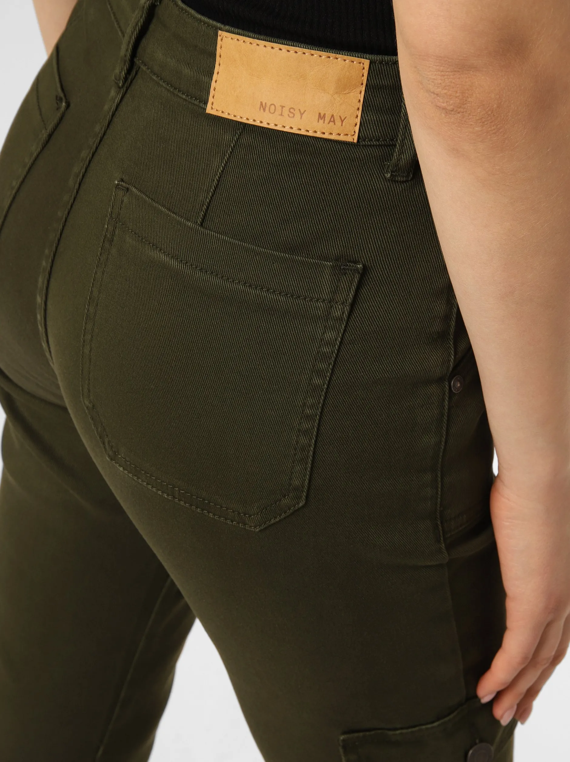Noisy May Damen Jeans - NMMoni in khaki