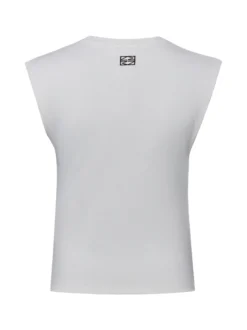 Noisy May Damen Shirt - NMLega in weiß - Ärmel: ohne Arm