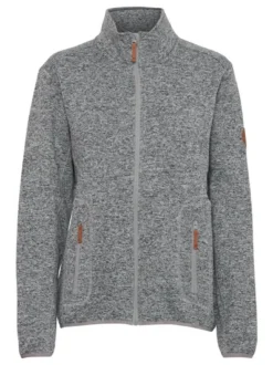 North Bend Damen Fleecejacke - NBSamana in hellgrau