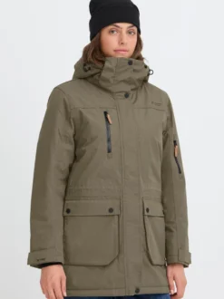 North Bend Damen Outdoorjacke - NBWanda in schlamm