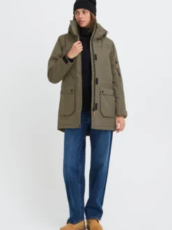 North Bend Damen Outdoorjacke - NBWanda in schlamm