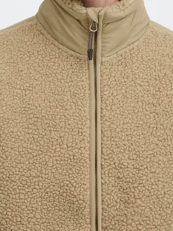 North Bend Damen Plüschjacke - NBGalonne W Teddy Jacket in beige