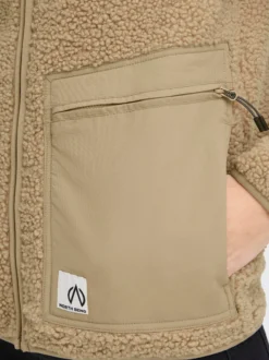 North Bend Damen Plüschjacke - NBGalonne W Teddy Jacket in beige