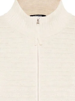 Olsen Damen Cardigan in ecru - Ausschnitt: Rundhals