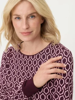 Olsen Damen Langarmshirt in rot - Ausschnitt: Rundhals