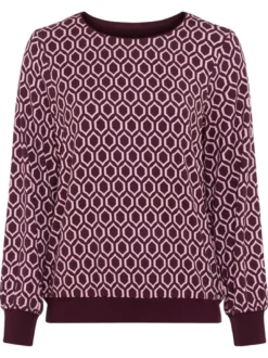 Olsen Damen Langarmshirt in rot - Ausschnitt: Rundhals