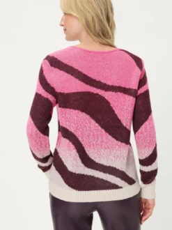 Olsen Damen Pullover in pink - Ausschnitt: Rundhals