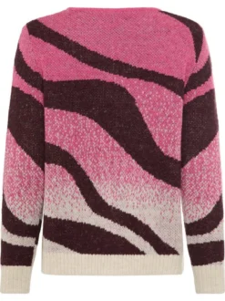 Olsen Damen Pullover in pink - Ausschnitt: Rundhals
