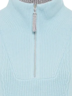 Olsen Damen Strickpullover in blau - Ärmel: langarm