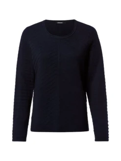 Olsen Damen Strickpullover in marine - Ärmel: langarm