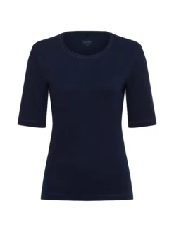 Olsen Damen T-Shirt in marine - Ausschnitt: Rundhals