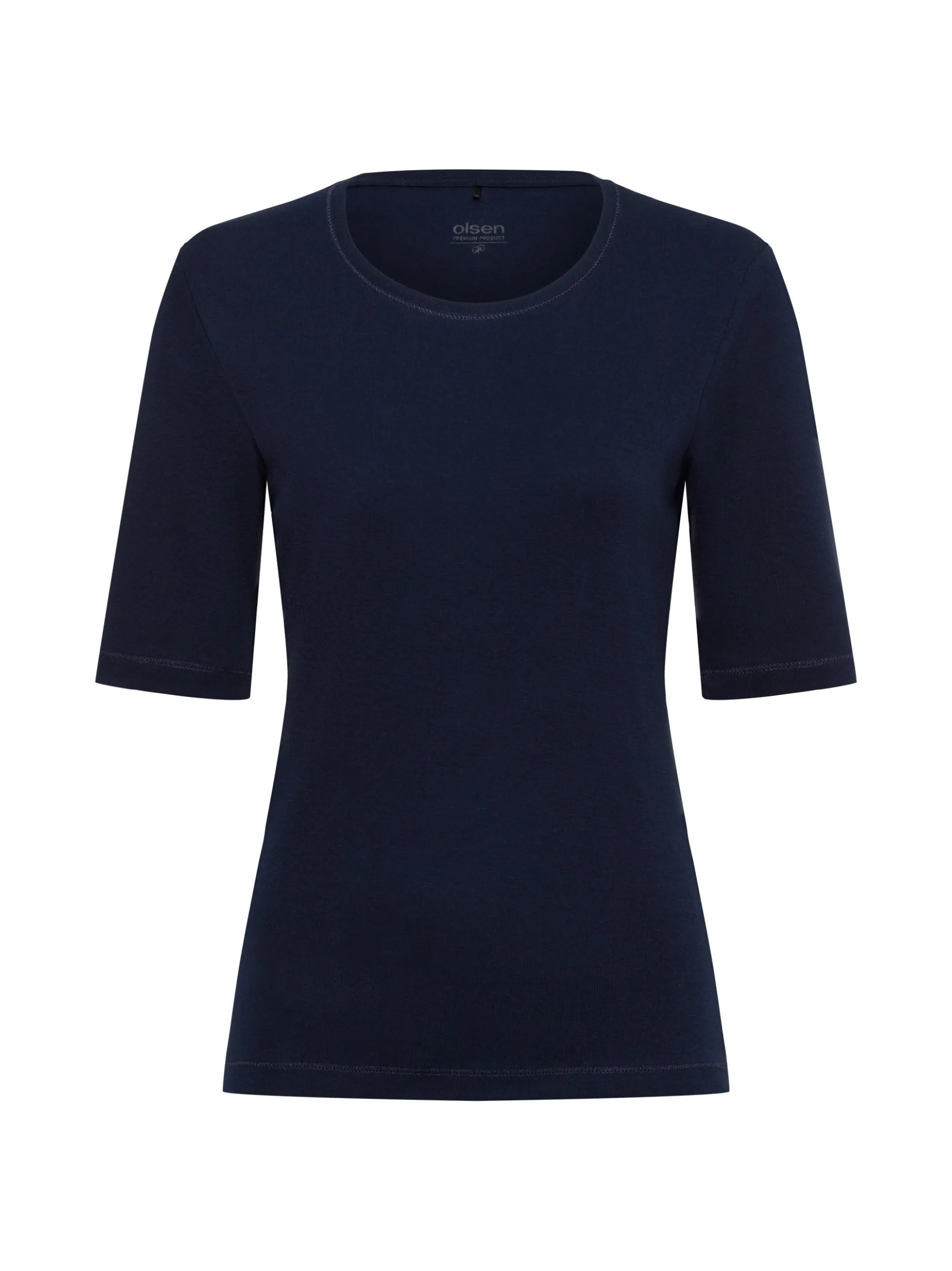 Olsen Damen T-Shirt in marine - Ausschnitt: Rundhals