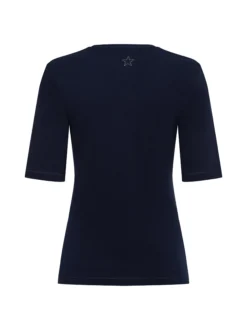 Olsen Damen T-Shirt in marine - Ausschnitt: Rundhals
