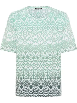 Olsen Damen T-Shirt in mint - Ausschnitt: Rundhals