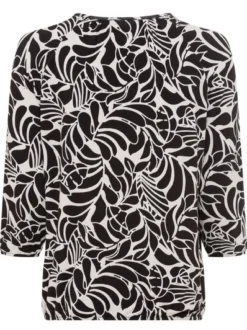 Olsen Damen T-Shirt in schwarz - Ausschnitt: Rundhals