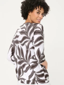 Olsen Damen Tunikashirt - Clara in schoko weiß