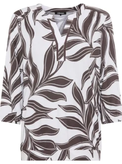 Olsen Damen Tunikashirt - Clara in schoko weiß
