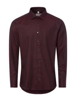 OLYMP Level Five Herren Businesshemd in aubergine
