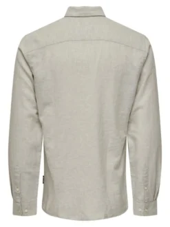 Only&Sons Herren Hemd in grau - Ärmel: langarm