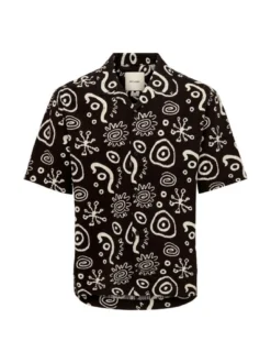 Only&Sons Herren Hemd in schwarz - Ärmel: kurzarm