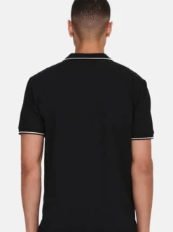 Only&Sons Herren Poloshirt - 2er Pack Onsefletcher in schwarz