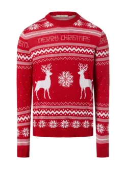 Only&Sons Herren Strickpullover in rot weiß
